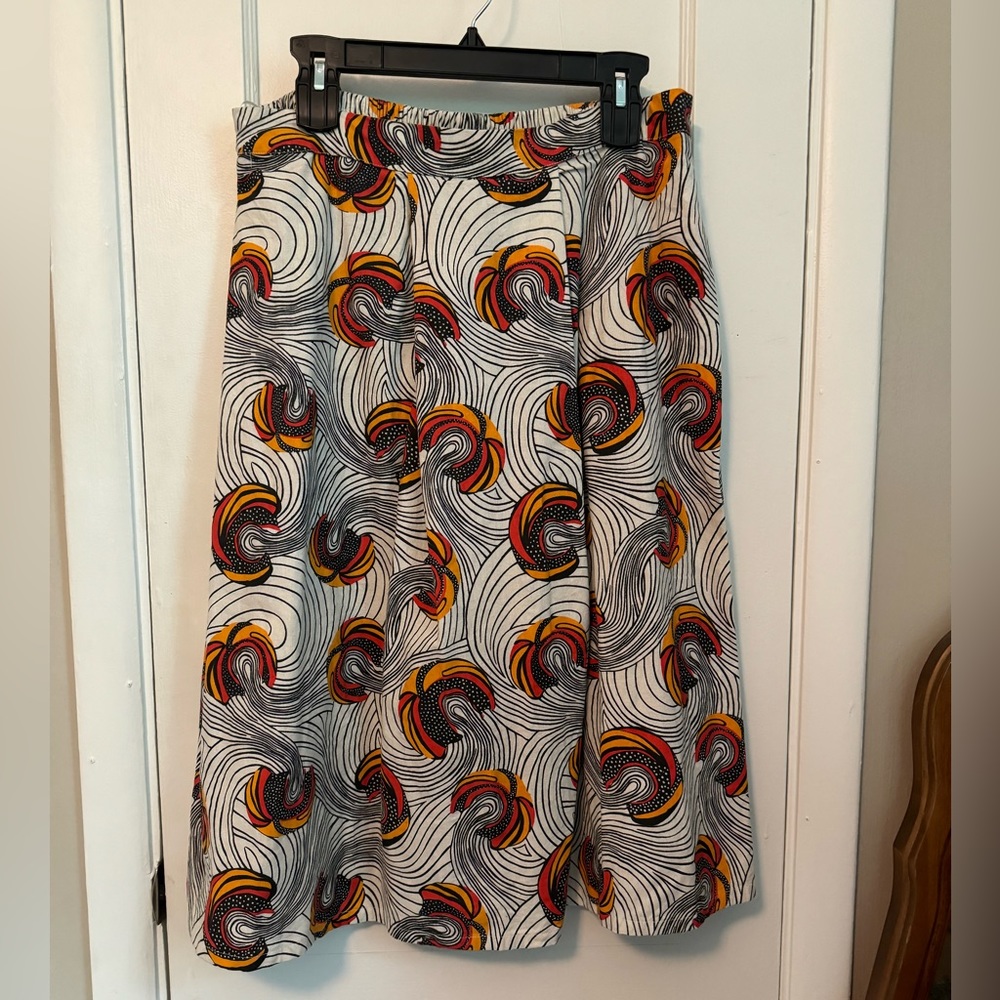 World Market Abstract Print Skirt